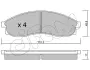 Комплект тормозных колодок, дисковый тормоз CIFAM 8227400 (фото 1)
