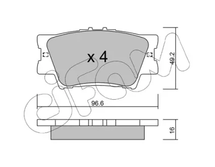 Гальмівні колодки зад.TOYOTA CAMRY/RAV4 III/RAV4 IV 2.0-3.5 06- CIFAM 8227490