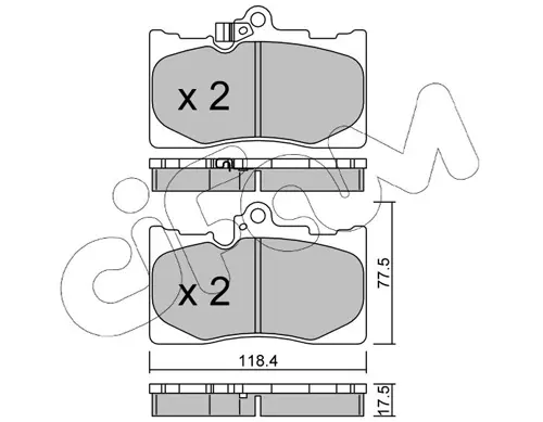 Комплект тормозных колодок, дисковый тормоз CIFAM 8227990 (фото 1)