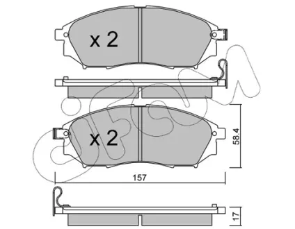 Гальмівні колодки пер. QX50/Q70/Q60/Navara/Qashqai/Murano/Pathfinder/Koleos 01- CIFAM 8228190