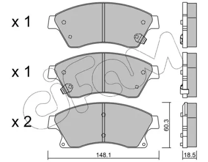 Гальмівні колодки пер. Aveo 11-/Astra J 09- (Bosch) CIFAM 8228380
