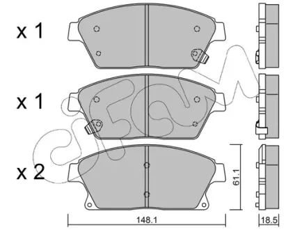 Гальмівні колодки пер. Zafira/Astra/Cruze/Volt 09- CIFAM 8228390