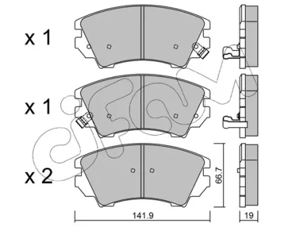 Гальмівні колодки пер. Opel Astra J 09-/Insignia 08- (Mando) CIFAM 8228420