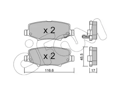 Гальмівні колодки зад. Compass/Wrangler/Liberty/Cherokee/Nitro 06- CIFAM 8228630