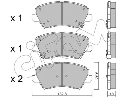 Гальмівні колодки пер. Ceed/Cerato/Elantra/Equus/i30 (09-21) CIFAM 8229440