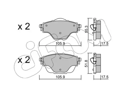 CITROEN Тормозные колодки задн.C4 Grand Picaasso, C4 Picasso 13-,PEUGEOT 308 CIFAM 8229880