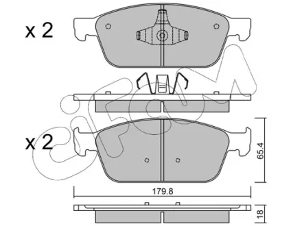 Гальмівні колодки пер. Ford Focus III/Kuga II/Connect 1.0-2.0 13- (Ate) CIFAM 8229890