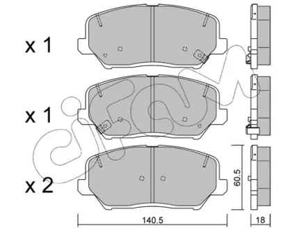 KIA гальмів.колодки передн. Ceed,Cerato 13-, Carens 1,7CRDi 13-,Hyundai i30,Grandeur CIFAM 8229970