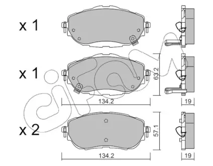 TOYOTA Тормозн.колодки передн.Auris 12- CIFAM 8229980