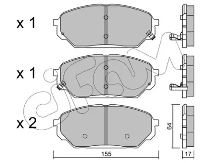 HYUNDAI колодки гальмівні передн.IX55 CIFAM 8229990
