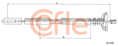 Трос зчеплення VW Golf 1,6D 83- COFLE 10340