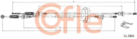 Трос куліси Trafic/Vivaro 2.0 i 01- (1215/930+1295/975) COFLE 112882