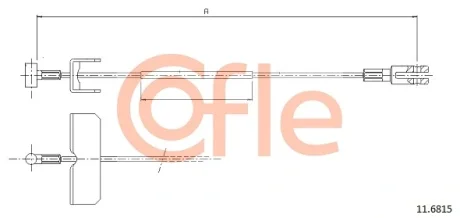 Cofle | | Трос ручного гальма COFLE 116816