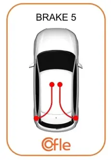Трос ручного гальма зад. KIA CERATO 04- (+ABS) Л. (1552/1390) COFLE 176054