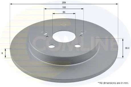Comline - Диск гальмівний з покриттям COMLINE ADC01149