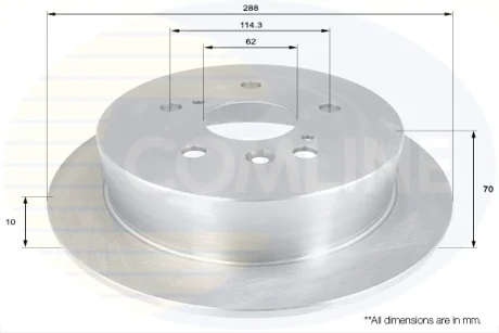 Comline - Диск гальмівний COMLINE ADC01159