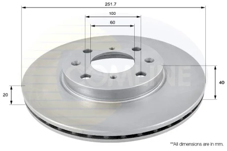 Comline - Диск гальмівний вентильований з покриттям COMLINE ADC0922V