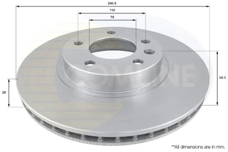 Comline - Диск гальмівний вентильований COMLINE ADC1118V