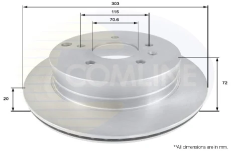 Comline - Диск гальмівний вентильований з покриттям COMLINE ADC1147V