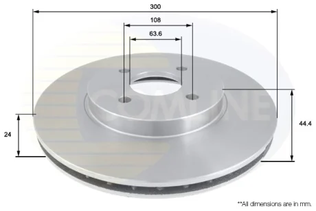 Comline - Диск гальмівний вентильований COMLINE ADC1220V