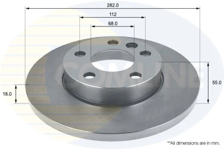 Comline - Диск гальмівний з покриттям COMLINE ADC1464