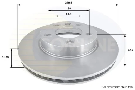 Comline - Диск гальмівний вентильований з покриттям COMLINE ADC1475V