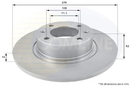 Comline - Диск гальмівний з покриттям COMLINE ADC1533
