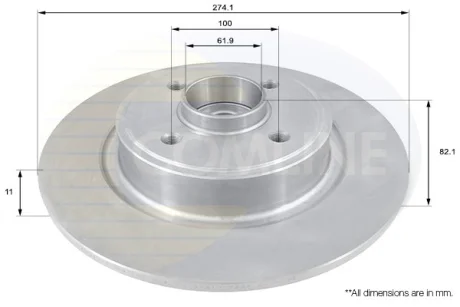 Comline - Диск гальмівний з покриттям COMLINE ADC1540