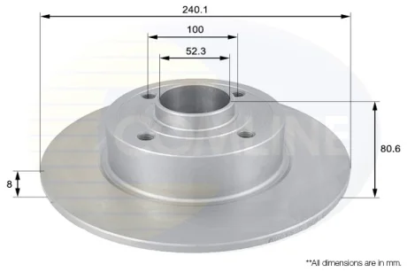 Comline - Диск гальмівний з покриттям COMLINE ADC1555