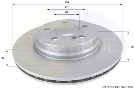 Comline - Диск гальмівний вентильований з покриттям COMLINE ADC1658V