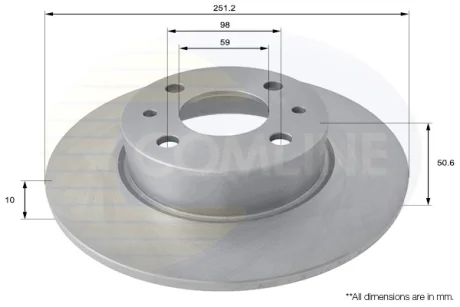 Comline - Диск гальмівний з покриттям COMLINE ADC1809