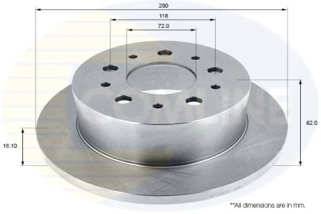 Comline - Диск гальмівний з покриттям COMLINE ADC1822
