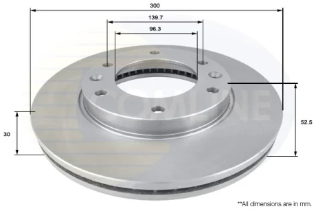 Comline - Диск гальмівний вентильований з покриттям COMLINE ADC2414V