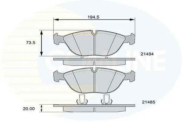 Comline - Гальмівні колодки до дисків COMLINE CBP01003 (фото 1)