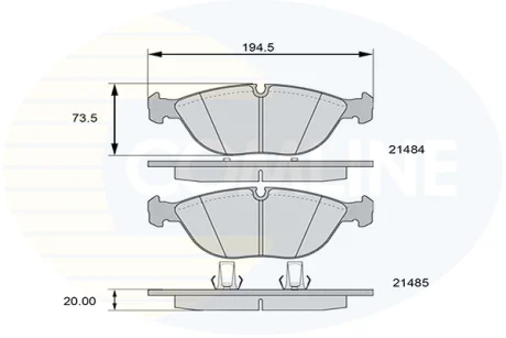 Comline - Гальмівні колодки до дисків COMLINE CBP01003