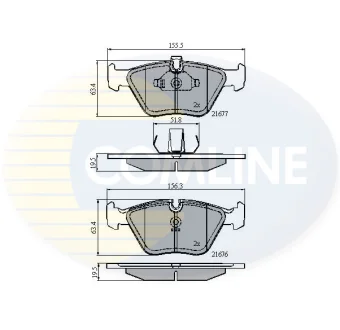 Comline - Гальмівні колодки до дисків COMLINE CBP01010
