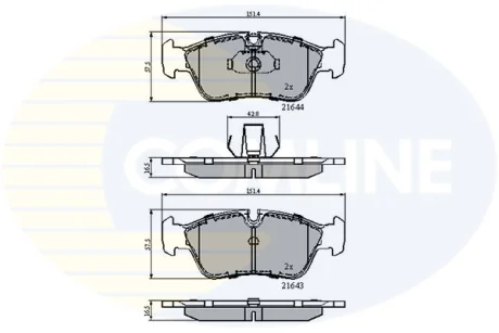 Comline - Гальмівні колодки до дисків COMLINE CBP01023