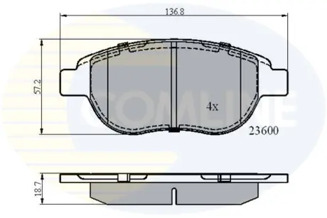 Автозапчасть COMLINE CBP01038