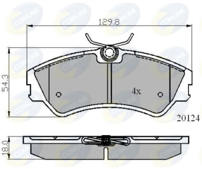 Comline - Гальмівні колодки до дисків COMLINE CBP01073