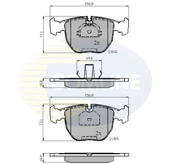 Comline - Гальмівні колодки до дисків COMLINE CBP01096