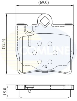 Comline - Гальмівні колодки до дисків COMLINE CBP01143