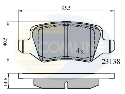 Comline - Гальмівні колодки до дисків COMLINE CBP01149