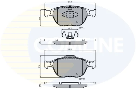 Comline - Гальмівні колодки до дисків COMLINE CBP01150