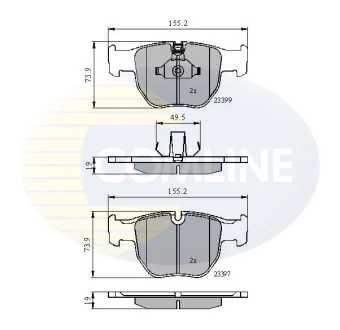 Comline - Гальмівні колодки до дисків COMLINE CBP01157
