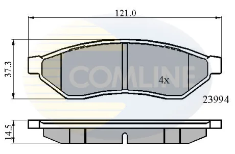 Comline - Гальмівні колодки до дисків COMLINE CBP01190