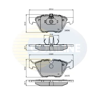 Comline - Гальмівні колодки до дисків COMLINE CBP01300