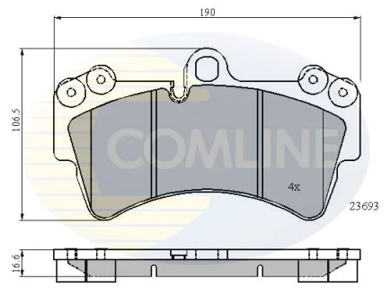 Comline - Гальмівні колодки до дисків COMLINE CBP01315