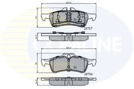 Comline - Гальмівні колодки до дисків COMLINE CBP01317