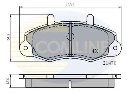 Comline - Гальмівні колодки до дисків COMLINE CBP0132