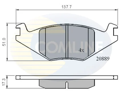 Comline - Гальмівні колодки до дисків COMLINE CBP0136